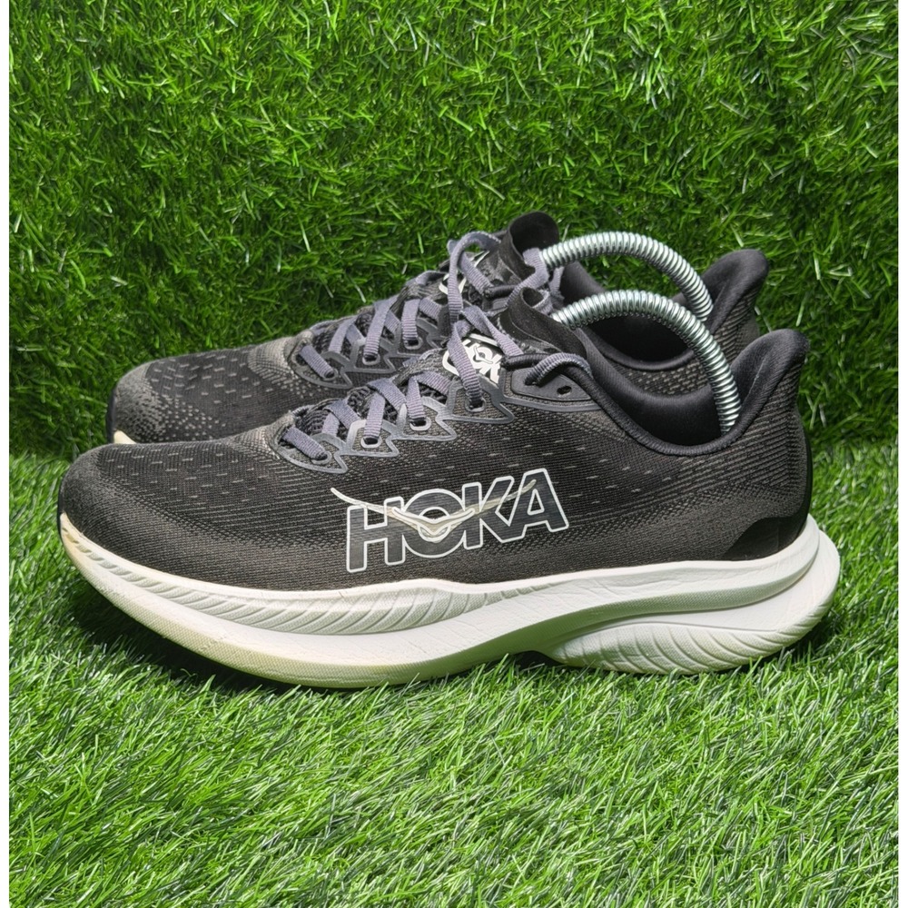Hoka Mach 6 Mens Size 8.5 D Running Shoes Black White 1147790 BWHT